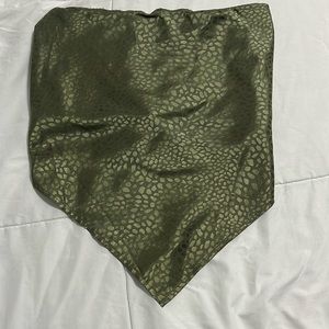 Green silk tube top